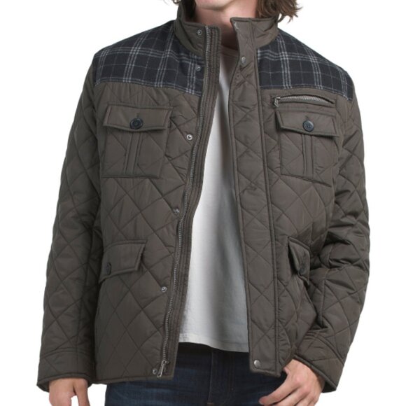 COLE HAAN SIGNATURE Mixed Media Essential Quilted Jacket - Picture 2 of 5
